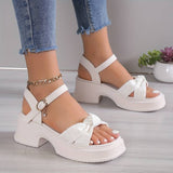 Ankle Buckle Strap Sandals CHICSTEPS