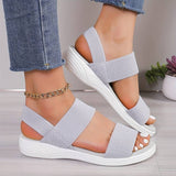 Low Wedge Beach Sandals CHICSTEPS