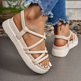 Round Open Toe Sandals CHICSTEPS