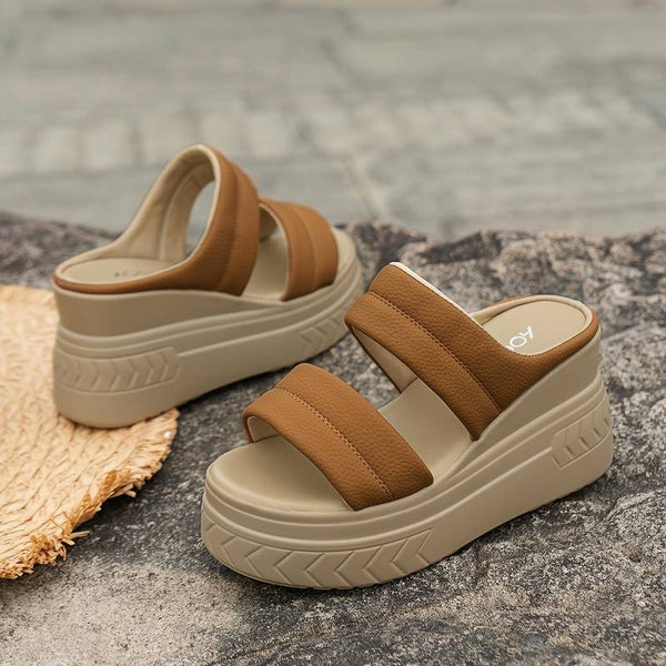 Wedge Slides Sandals CHICSTEPS