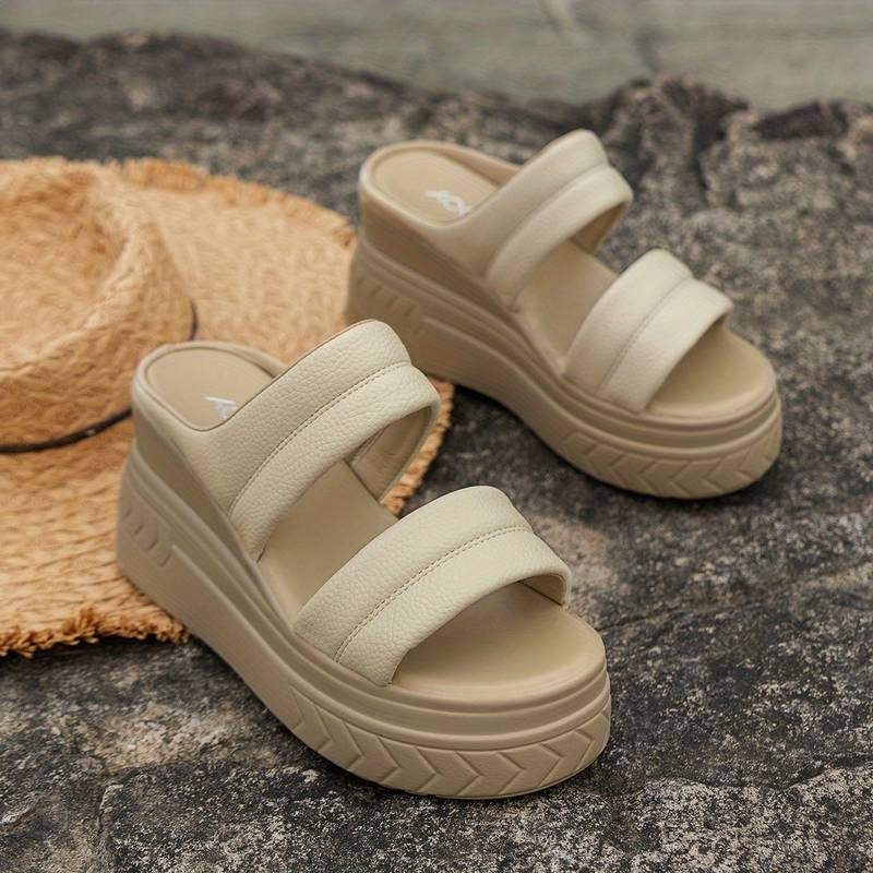 Wedge Slides Sandals CHICSTEPS