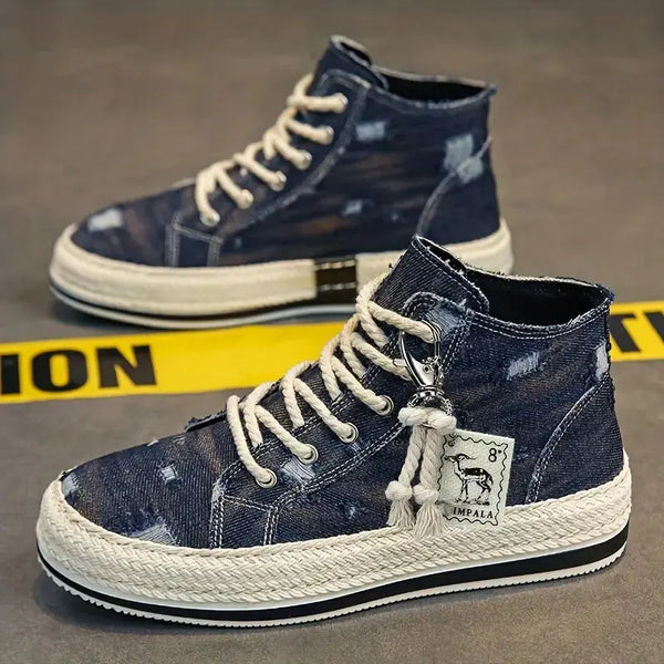 Distressed High Top Sneakers CHICSTEPS