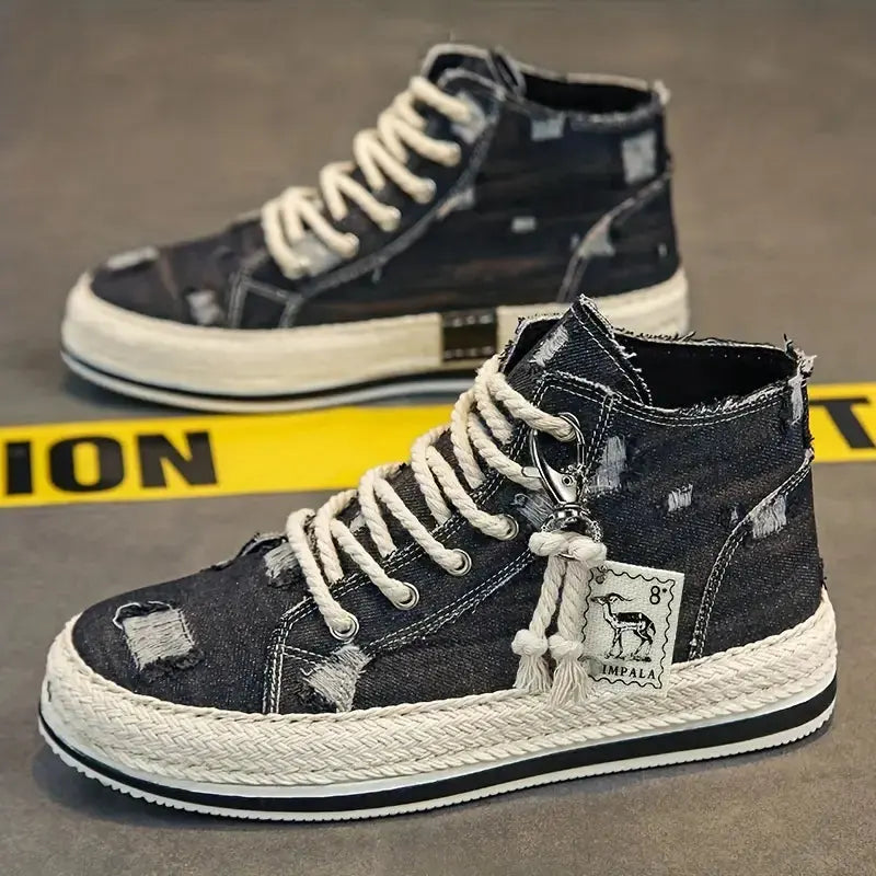 Distressed High Top Sneakers CHICSTEPS