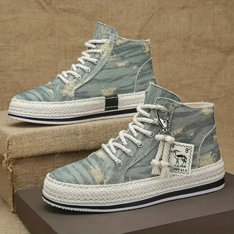 Distressed High Top Sneakers CHICSTEPS