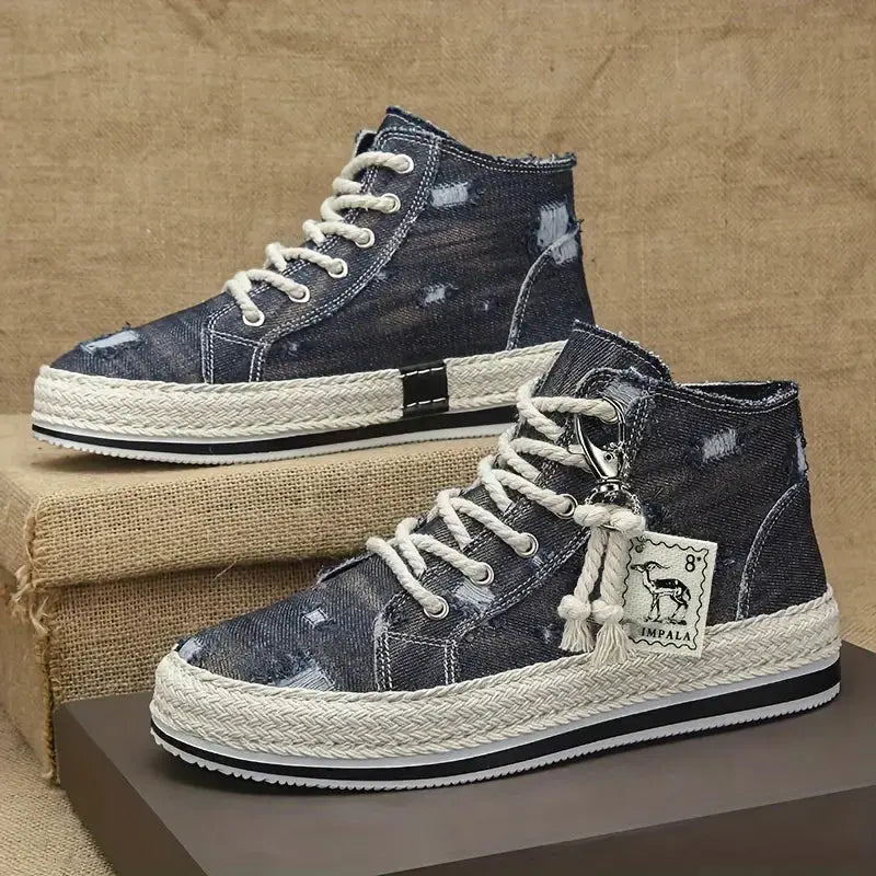 Distressed High Top Sneakers CHICSTEPS