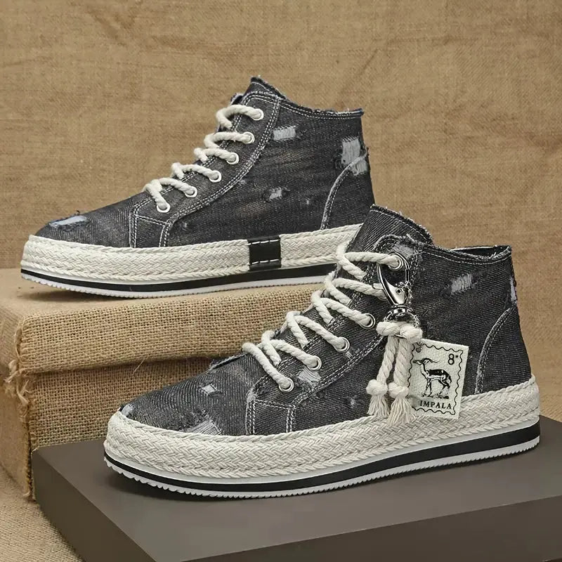 Distressed High Top Sneakers CHICSTEPS