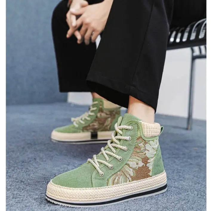 High Top Canvas Sneakers CHICSTEPS