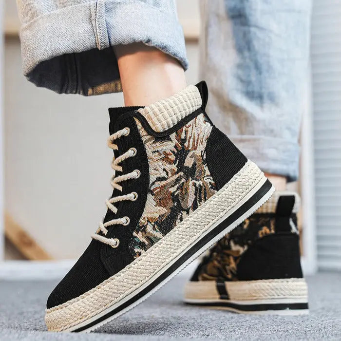 High Top Canvas Sneakers CHICSTEPS