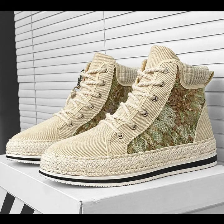 High Top Canvas Sneakers CHICSTEPS