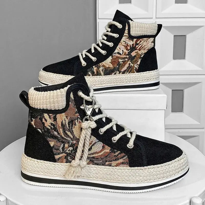 High Top Canvas Sneakers CHICSTEPS