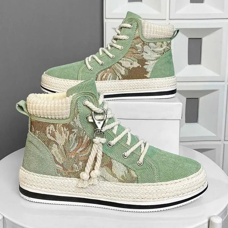 High Top Canvas Sneakers CHICSTEPS