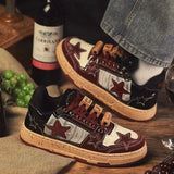 Red Wine Stars Sneakers CHICSTEPS