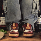 Red Wine Stars Sneakers CHICSTEPS