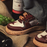 Red Wine Stars Sneakers CHICSTEPS