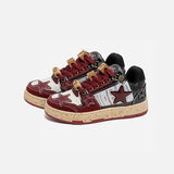 Red Wine Stars Sneakers CHICSTEPS