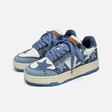 Stars Casual All Match Denim Sneakers CHICSTEPS