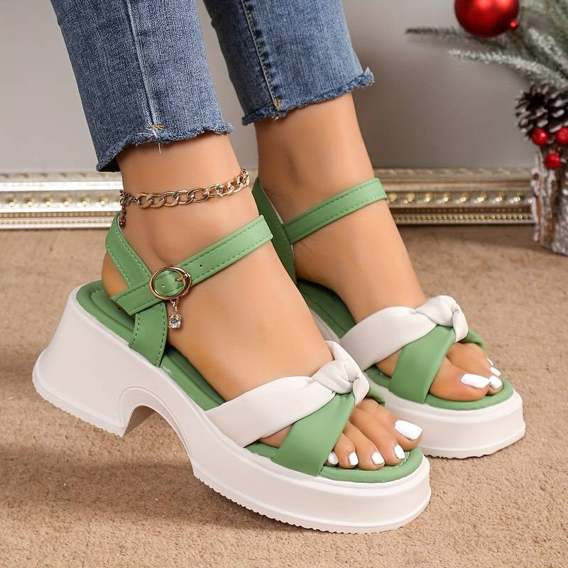 Ankle Buckle Strap Sandals CHICSTEPS