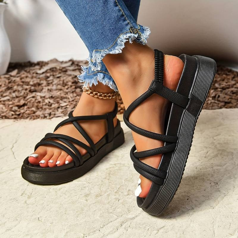 Round Open Toe Sandals CHICSTEPS