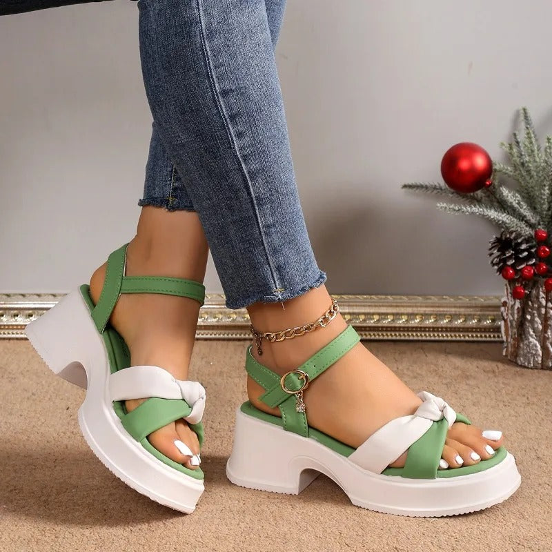 Ankle Buckle Strap Sandals CHICSTEPS