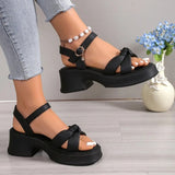 Ankle Buckle Strap Sandals CHICSTEPS