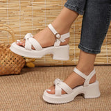 Ankle Buckle Strap Sandals CHICSTEPS